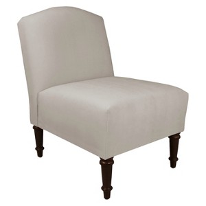 Upholstered Curved Back Armless Chair Velvet Light Grey - Skyline Furniture, Velvet Light Cray