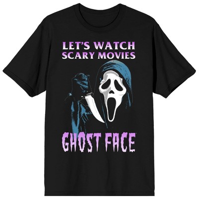 Ghost Face Killer Watch Scary Movies Men's Black T-shirt : Target