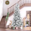NicBex 9ft Snow Flocked Artificial Christmas Tree Hinged Full Tree with 2068 Branches Tips and Metal Stand for Decoration, White - 4 of 4