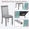 NicBex Set of 4 Mid Century Farmhouse Armless Dining Chairs with Padded Seat,Rubber Wood Side Chairs for Dining Room,Kitchen,Restaurant - 4 of 4
