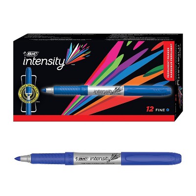 Bic Marking Fine Tip Permanent Marker Deep Sea Blue Dozen GPM11BE