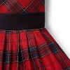 Hope & Henry Girls' Taffeta Party Dress (Red Plaid, 2T) - 3 of 4