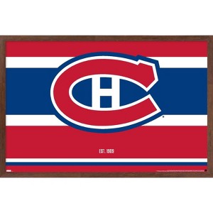 Trends International NHL Montreal Canadiens - Logo 21 Framed Wall Poster Prints - 1 of 4