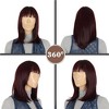 Alilang Medium Length Straight Bob Wigs 14 inch Synthetic with Bangs Daily Party Cosplay Hair Wig for Wome - 4 of 4
