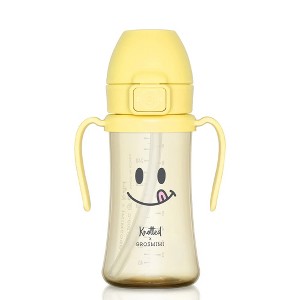 Grosmimi PPSU Straw Cup with Flip Top - 10oz (300ml) Stage 2 Straw - 1 of 4