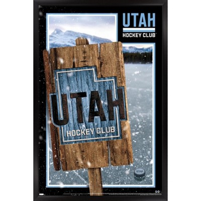 Trends International NHL Utah Hockey Club - Logo 24 Framed Wall Poster Prints