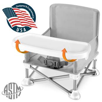 SereneLife Baby Booster: Portable Folding Feeding Chair, SLBS66, Lightweight, Sturdy, Blue, 1 Count