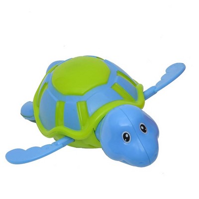 Evideco French Home Goods Funny Wind Up Swimmer Turtle Bathtub Baby Toy Blue Green