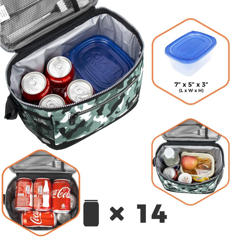 OPUX Insulated Lunch Box Men Women, Leakproof Soft Cooler Bag Work School Beach, Pail Tote Adult Kids Boys Girls, 5 of 8