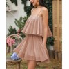 EXLURA Womens 2025 Summer Romper Dress Spaghetti Strap Pleated Fashion Short Jumpsuit Outfits - 2 of 4