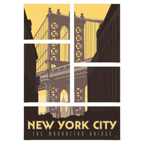 Americanflat New York City Of Dreams 5 Piece Grid Poster Wall Art ...