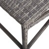 vidaXL Bench Grey PE (polyethylene) rattan, Powder-coated steel 31.5 in - 4 of 4