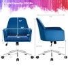 Costway Velvet Accent Office Armchair Adjustable Swivel Removable Cushion Pink\Blue\Grey - 4 of 4