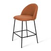 Nano 25" Upholstered Counter Height Bar Stools Set of 2 Armless Bar Chair with Backrest Wider Seat for Kitchen Island Home Bar-Maison Boucle - 4 of 4