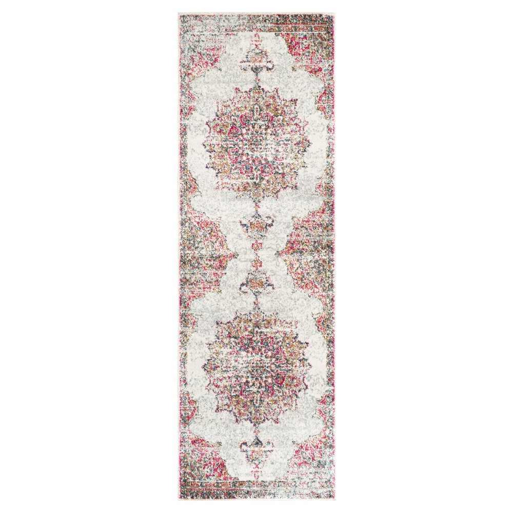2'8inx8' Runner Solid Loomed Pink - nuLOOM