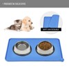 Kumasinova 22" x 14" Waterproof Pet Feeding Mat for Cat Dog Water Bowl with BPA Free Dogs Cats Food Mats Prevent Spill - 3 of 4