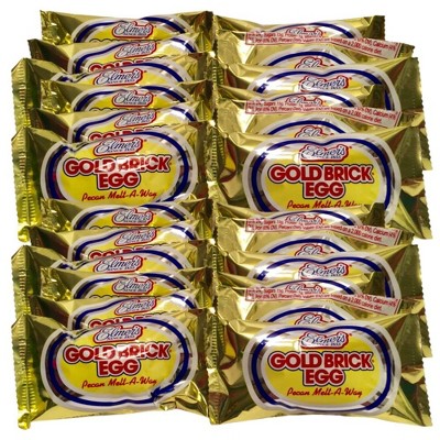 Elmer's Gold Brick Eggs- 24 Individual Eggs- Chocolate and Pecan Easter Candy