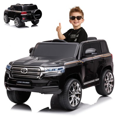 12V Electric Car for Kids, Land Cruiser with Remote Control, 3 Speeds, Music, Horn, LED Lights