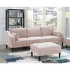 NicBex Couches for Living Room 5pcs Modular Sectional Sofa Set Modern Upholstered Sofa Couch 2x One Arm Chairs 2x Armless Chair 1x Ottoman, Pink - 3 of 4
