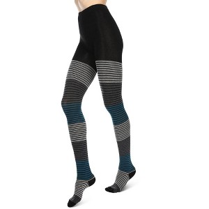 Memoi Gradient Stripes Sweater Tights - 1 of 4