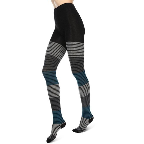 Memoi Gradient Stripes Sweater Tights - image 1 of 4