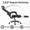 Lirago Mesh Office Chair w/Footrest - High Back, Adjustable Headrest & Lumbar - Black - 3 of 4