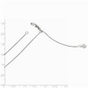 Black Bow Jewelry 1.2mm 14K White Gold Adjustable D/C Loose Rope Chain Necklace - 2 of 4