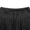 Womens Casual Pleated Skirt with Waist Bow Tie Detail High Waist Mini Skirts - 3 of 4