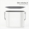 LunaLulinlk White 1 Gallon Multi-Purpose Plastic Countertop Kitchen Trash Can - 2 of 4