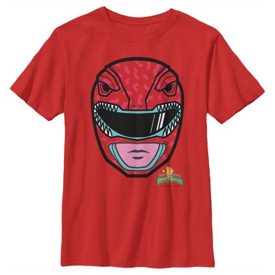 Boy's Power Rangers Red Ranger Helmet T-Shirt