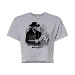 Women's - Yellowstone - Us Is All I Think About Cropped Graphic T-Shirt - 1 of 4