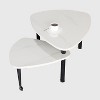 GDFStudio Kaida Modern 360° Rotatable Coffee Table with Wheels and Rubberwood Legs - 4 of 4