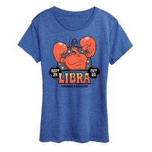 Women's - Spongebob Squarepants - Libra Larry The Lobster Astrology Short Sleeve Graphic T-Shirt - 1 of 4