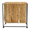 Storied Home Woven Jute and Metal Magazine Holder, Natural and Black - 4 of 4