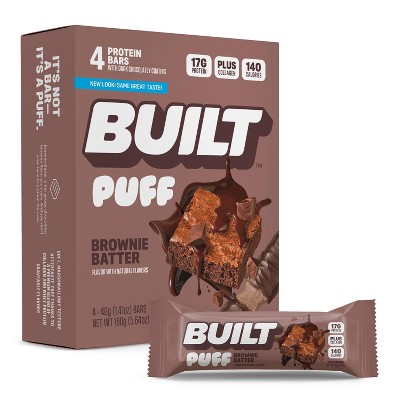 Built Bar Brownie Batter Puff Snack Bars - 5.64oz/4ct