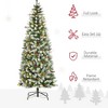 6ft Pre-Lit Snow-Dipped Artificial Christmas Tree with Realistic Branches, 300 LED Lights, Pine Cones Berries and 618 Tips - 4 of 4
