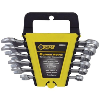 Steel Grip Metric Wrench Set Multiple in. L 6 pc