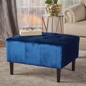 Syemin Ottomans and Benches Modern Storage Ottoman, Multi-Functional Footrest Seat, Upholstered Ottoman with Storage, Blue, 25.5"*20.5"*16.75" - 1 of 4