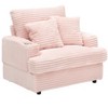 GlasFlength Seating Sets Modern Lounge Set with Stylish Comfort for Patio or Indoor Living Spaces, Pink,59”*39”*33" - 4 of 4