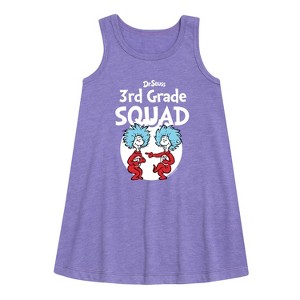 - Dr. Seuss - 3rd Grade Squad Thing 1 and Thing 2 Graphic Sleeveless Aline Dress - 1 of 4