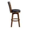 NicBex Dining Chairs Set of 2 Swivel Counter Height Chairs with Button-Tufted and Back Chestnut Finish Solid Wood for Kitchen,Brown - 3 of 4
