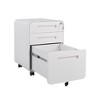 3 Drawer Mobile File Cabinet With Lock, Metal Under Desk Rolling Filing Cabinets, Fully Assembled 5-wheel Office Cabinet For Home Office Letter/A4 - 3 of 4