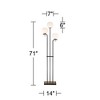 Possini Euro Design Acadia Modern Floor Lamp 71" Tall Black Warm Gold Metal 3 Light Frosted White Glass Globe Shade for Living Room Bedroom Office - 4 of 4