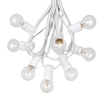 Novelty Lights 25 Feet G30 Globe Outdoor Patio String Lights, White Wire