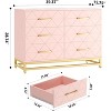 Garvee Elegant Black 6-Drawer Dresser with Gold Handles -Anti-Tipping Device – Perfect for Safe and Spacious Storage - 4 of 4