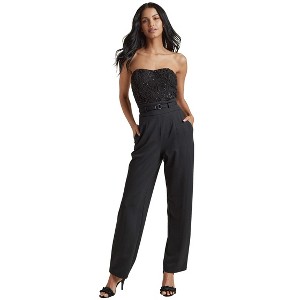 VENUS Womens Lace Corset Jumpsuit - 1 of 4