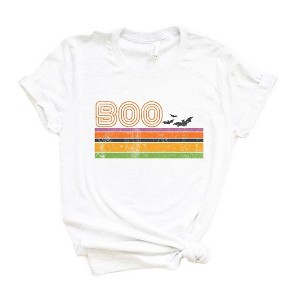 Simply Sage Market Women's Retro Boo Stripes Short Sleeve Graphic Tee - 1 of 4