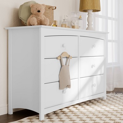 Kenton Classic White 6-Drawer Nursery Dresser with Safety Stops