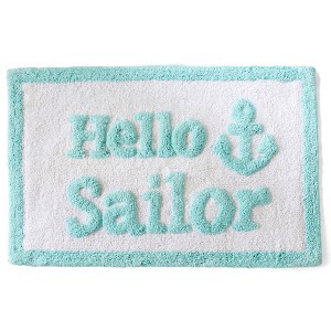 Cotton Tufted Coastal Printed Bath Rug - 1 of 4