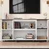 Modern TV Stand for 70 Inch, Black Entertainment Center with Storage and Shelves, Wooden TV Stand Cabinet with Glass Doors, Media Cabinet - 4 of 4